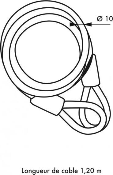 Image du produit Thirard Câble TWISTY 1,2 m, 10 mm