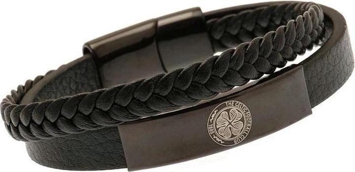 Produktbild Celtic FC Wappen Armband Leder (100% synthetisches Material)