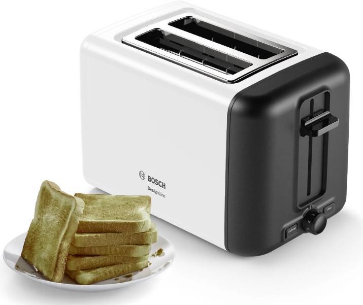 Actual product image Bosch Hausgeräte TAT3P421 toaster 2 slice(s) Black, White