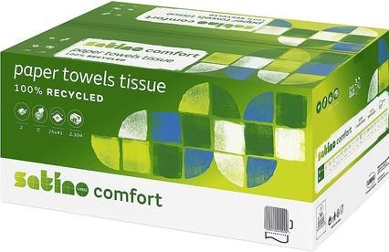 Produktbild Wepa Satino by comfort Handtuchpapier - 277270 - PT3-kompatibel - 2304 Blatt - 2-lagig - 100% Recycl (1 x)
