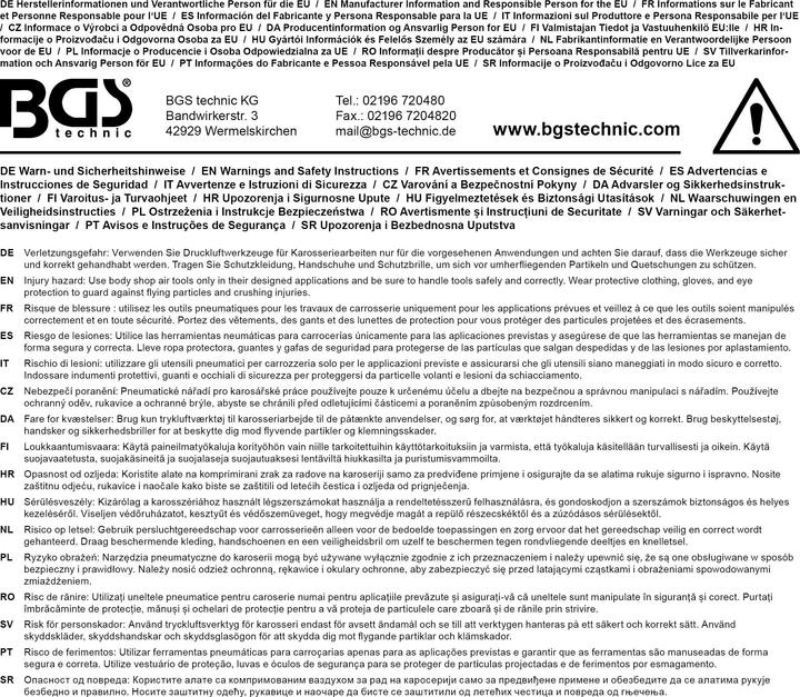 Produktbild BGS Druckluft-Loch- und Absetzzange (335 mm)