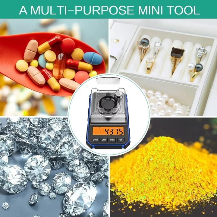 Produktbild Swissdetector Balance digitale en milligrammes - 0.001 g/50 g pour poudre - or - bijoux - Verte