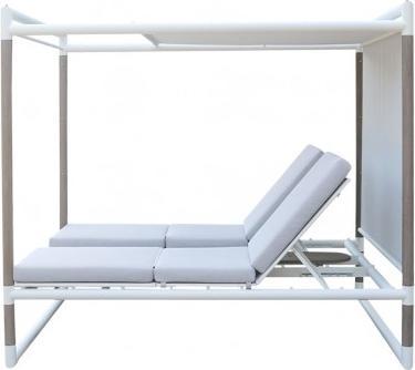 Produktbild Les Jardins BASTINGAGE weisse Aluminium Kiosk DBB6101 (213 cm)
