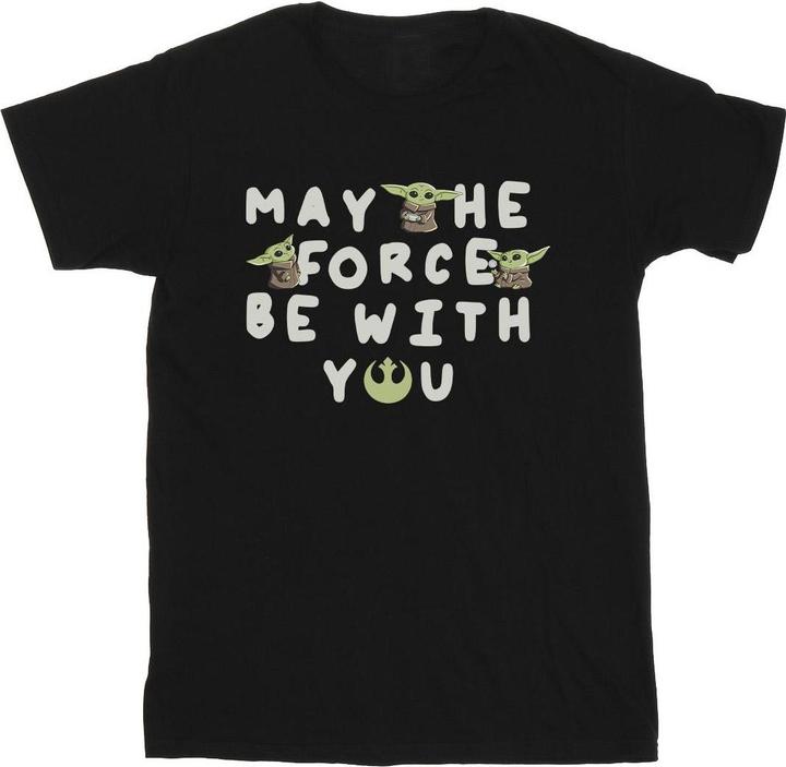 Actual product image Star Wars Mens The Mandalorian Grogu May The Force Be With You T-Shirt (L)