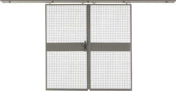 Produktbild TTS Schiebtür Trennwandsystem Vario B1800xH2550 mm RAL 7037 Drahtgitter