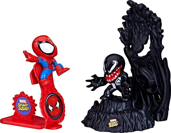 Produktbild Hasbro Stunt Squad Spider-Man vs. Venom Spielset mit 3,5 cm grossen Action-Figuren