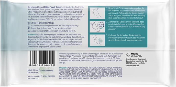 Produktbild Tetesept Sofort Glätte+Repair Socken (Fussbad)