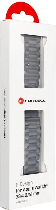 Image du produit Forcell Strap F-DESIGN FA10 stainless steel strap for APPLE Watch 38 / 40 / 41 mm black (Acier inoxydable)