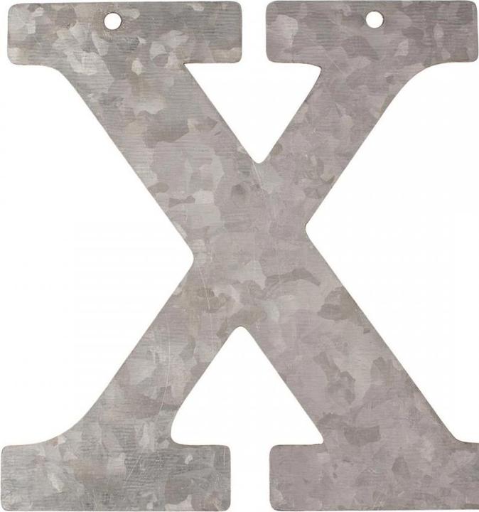 Actual product image Glorex Metal letter galvanised X