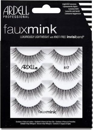 Actual product image Ardell Faux Mink Eyelashes 817 - Pack of 4 (Artificial eyelashes)