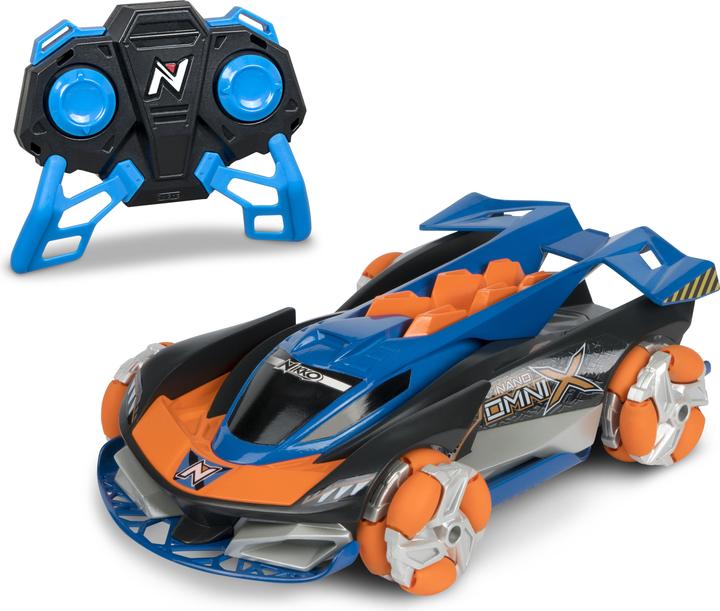 Actual product image Nikko 10202 Nano Omni X, Remote Control RC Car, Race Car up to 14 km/h, Multidirectional Wheels...