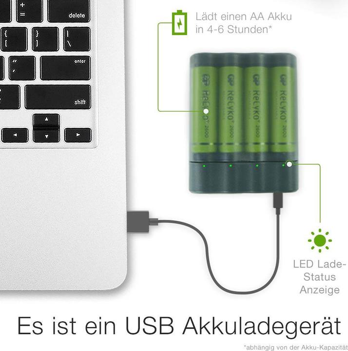 Actual product image GP Batteries CHARGE AnyWay 3in1 Charger & Powerbank (2600 mAh, 12.50 Wh)