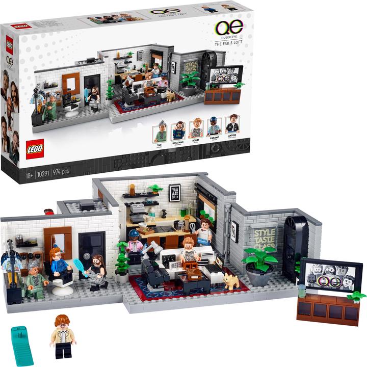 Image du produit LEGO Queer Eye – Le loft des Fab 5 (10291, LEGO Creator Expert, LEGO difficiles à trouver)