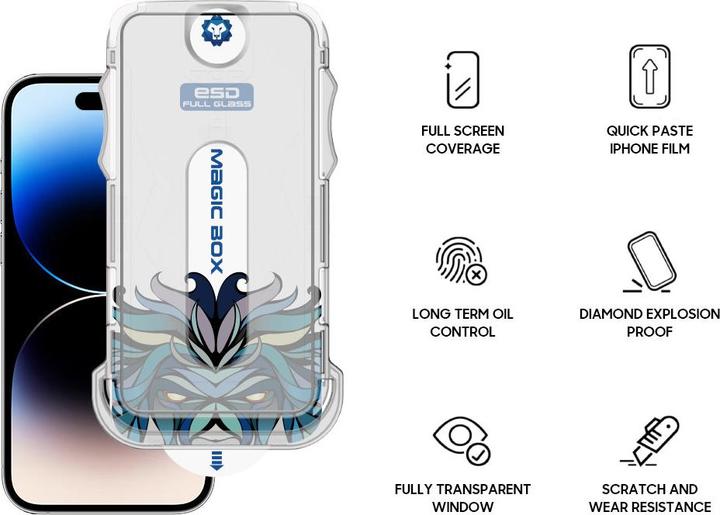 Image du produit Lito Verre blindé avec outil d'installation iPhone 14 Pro (1 pièce(s), Apple iPhone 14 Pro)