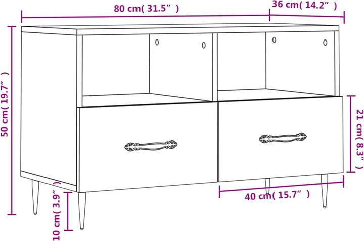 Immagine prodotto VidaXL Matteo (80 x 36 x 50 cm)