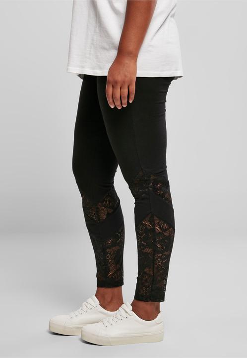 Immagine prodotto Urban Classics Leggings donna a vita alta con inserto in pizzo (5XL)