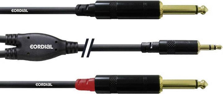 Cordial CFY 3 WPP - Y-adapter cable (3 m, 3.5mm jack (AUX), 6.3mm jack)
