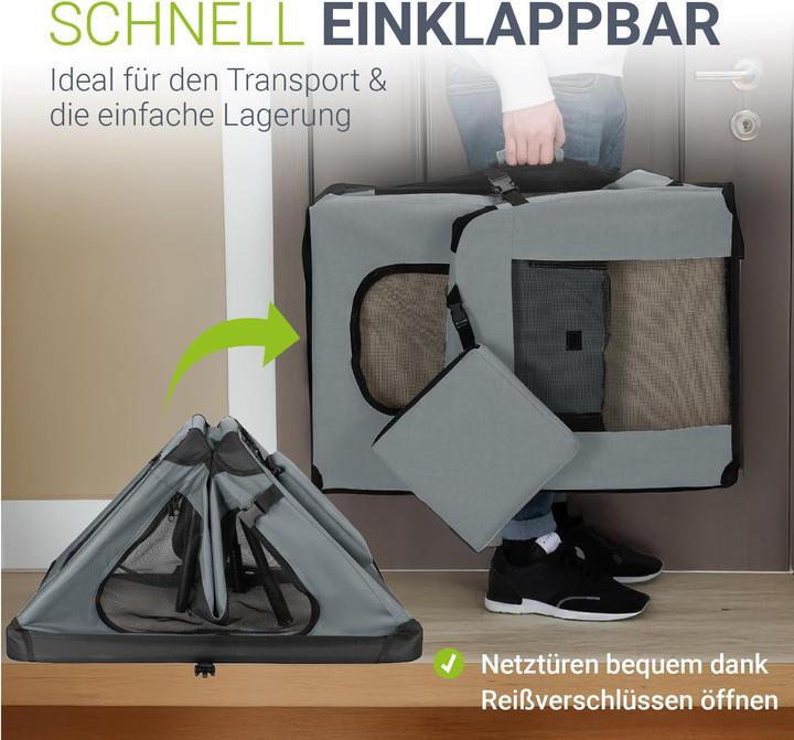 Image du produit Hauptner Caisse de transport pour chiens (pliable) (Chien, Respirant, Fermeture de sécurité, Lavable)