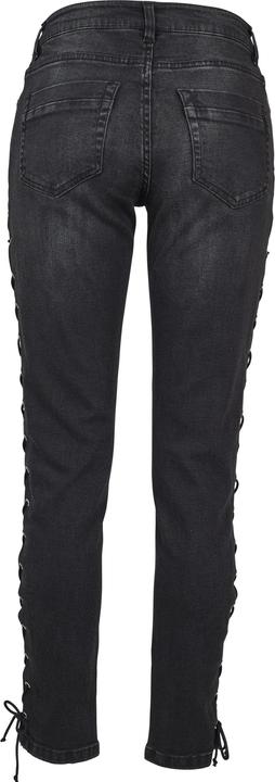 Actual product image Urban Classics Ladies Denim Lace Up Skinny Pants (29)