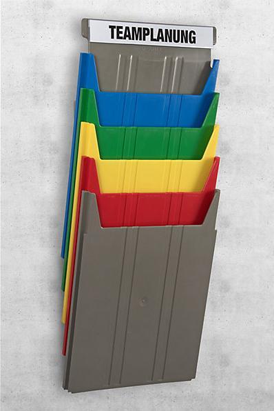 Actual product image Eichner FLAT wall-mounted sorting system, for format A4, filling height 9 mm, grey (A4)