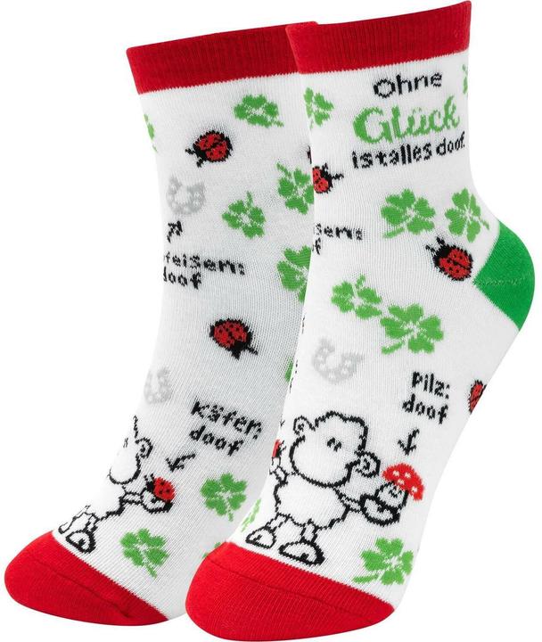 Sheepworld Socken Ohne Glück Grösse 36 - 40, waschbar (40 Grad) (Einzelpack, 36 - 40)