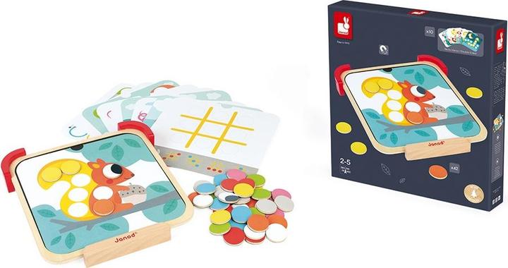 Image du produit Janod Jeu d'aimants couleurs et formes (Anglais, Allemand, Français, Italien)