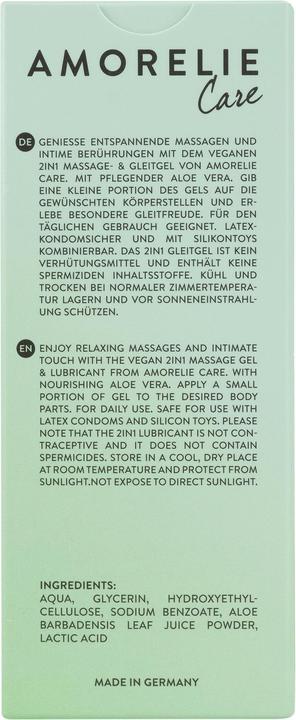 Produktbild Amorelie 2 in 1 Massage und Gleitgel Aloe Vera 50ml (50 ml)