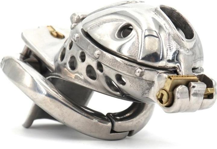 Actual product image CockLock Metal Penis Chastity Cage "Double Endy