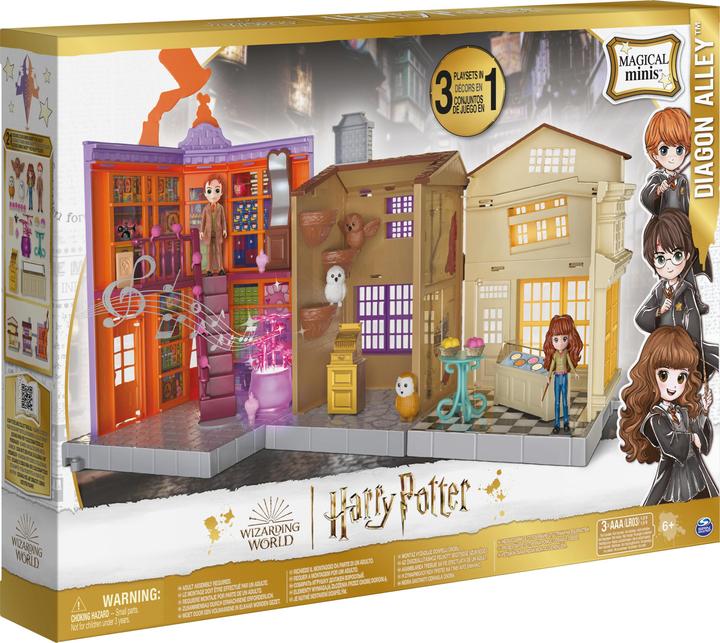 Produktbild Spin Master Wizarding World Harry Potter - Diagon Alley (Winkelgasse) Spielset mit Licht und Sound sowie 2