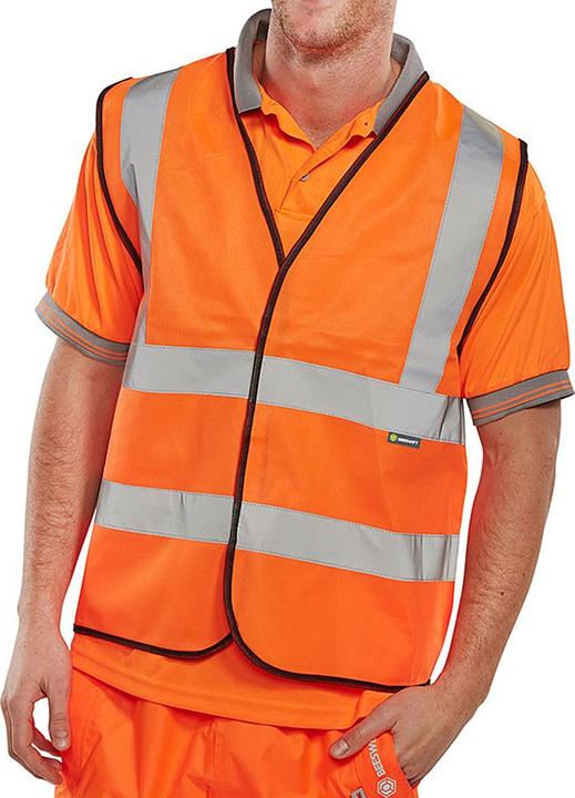 B Seen Gilet Hi-Vis Orange M (M)
