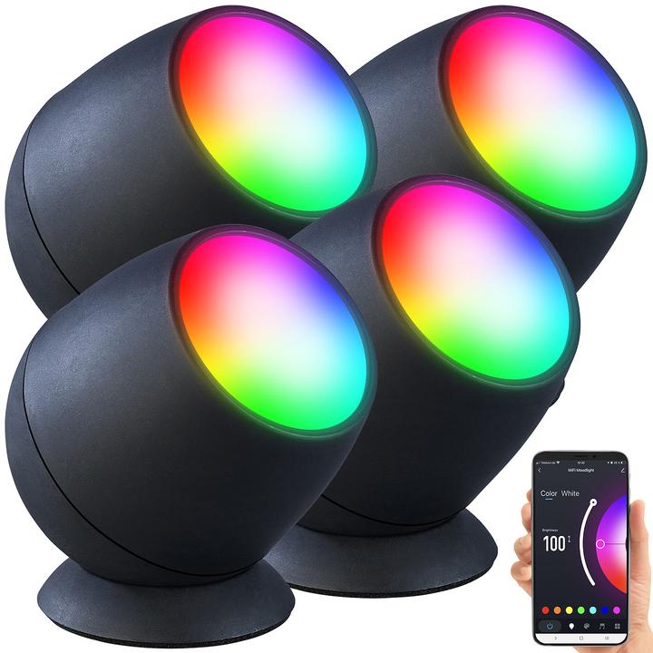 Produktbild Luminea WLAN-Stimmungsleuchten, RGB-CCT-LEDs (210 lm)