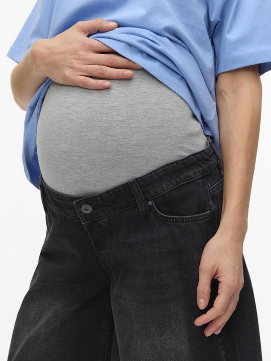 Immagine prodotto Mamalicious Normal geschnitten Mid Rise 5-Pocket-Shorts Jeans-Shorts (L)