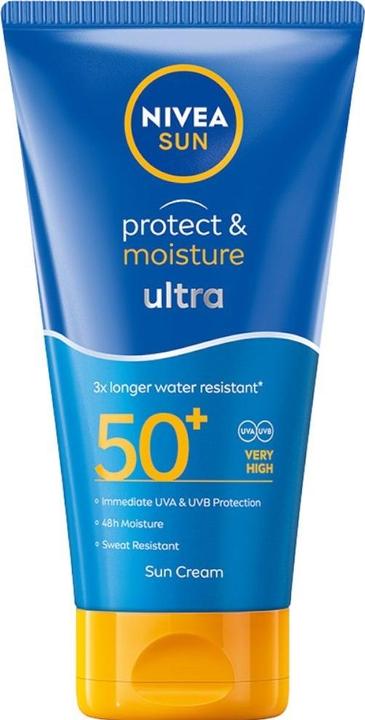 NIVEA Sun Protect & Moisture Moisturizing Sunscreen SPF50+ 150ml (Sonnencreme, SPF 50+, 150 ml)