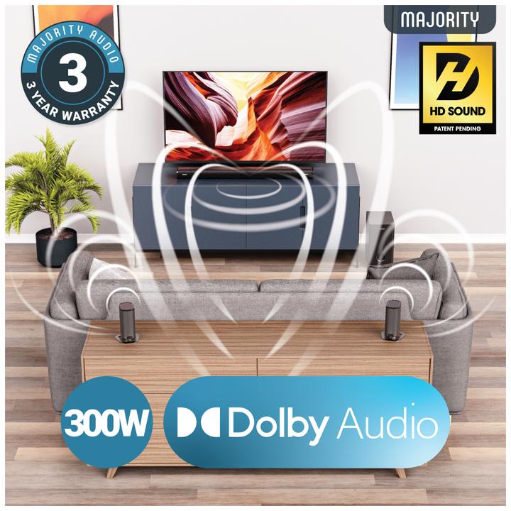 Actual product image Majority Everest 5.1 Dolby Audio Soundbar EU (300 W)