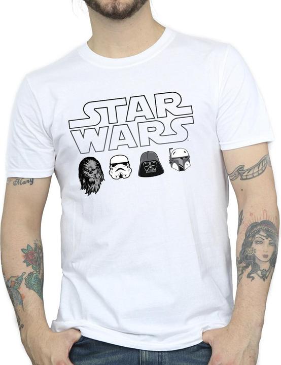 Immagine prodotto Star Wars Character Heads Maglietta Uomo (M)