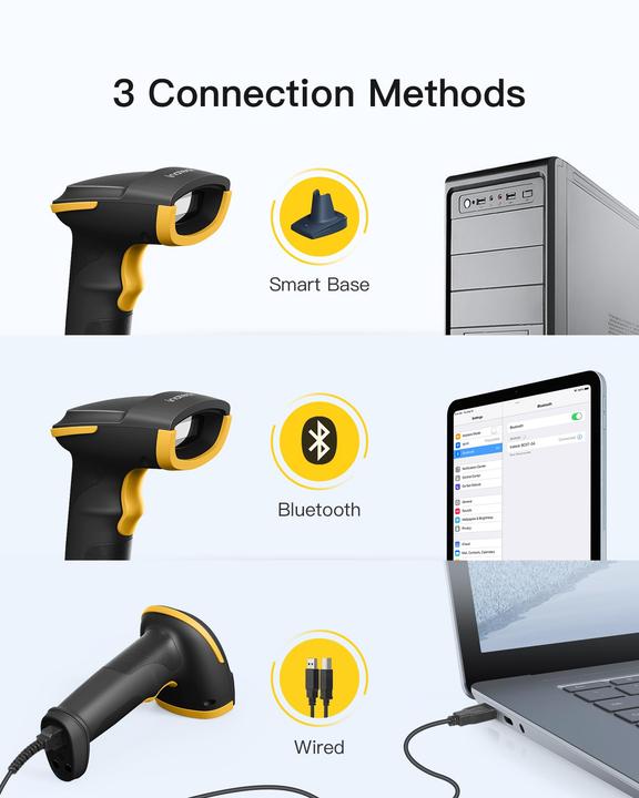 Produktbild Inateck Barcodescanner 54 black (BCST-54 black) (2D-Barcodes, 1D-Barcodes)