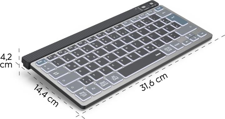 Actual product image Hama WK-700 Keyboard wireless grey (DE, Wireless)