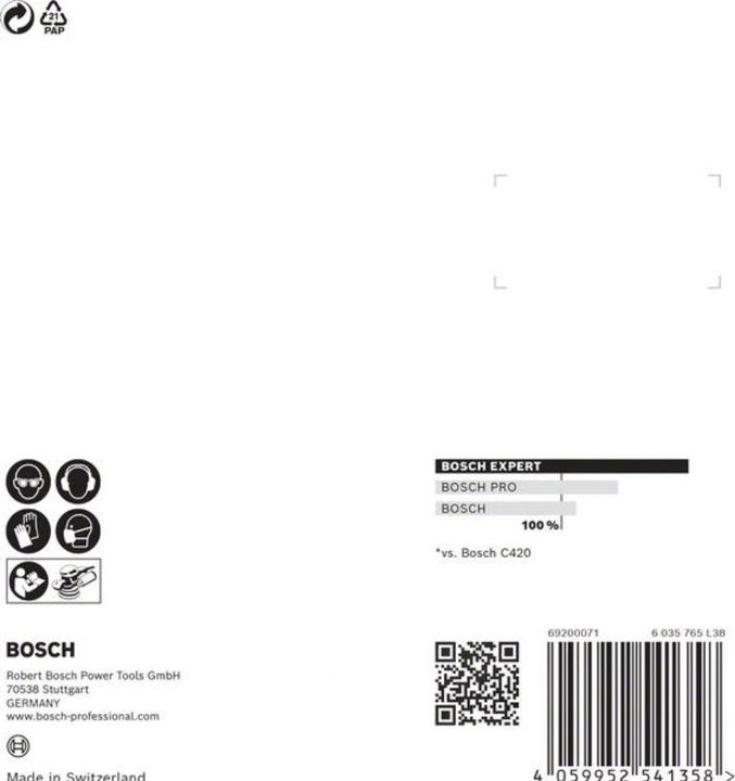 Actual product image Bosch Professional Zubehör Expert C470 Sandpaper with 8 holes for random orbital sander, 115 mm, G 120, 5-pcs. (120)
