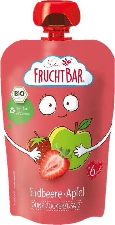 Actual product image Fruchtbar Squeeze bag strawberry, apple 100 g (108 g)