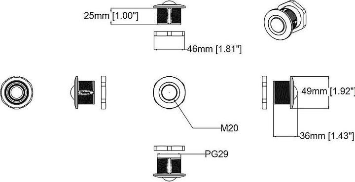 Actual product image Axis TF1203-RE RECESSED MOUNT 4 (Mounting kit)