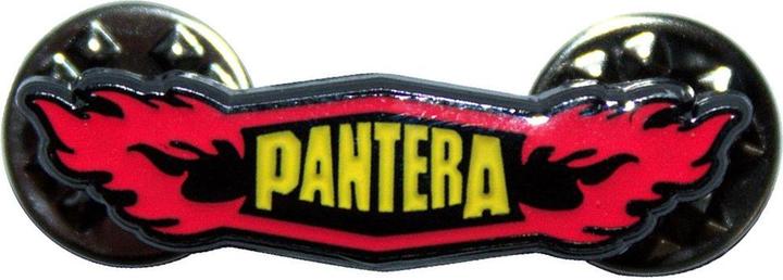 Actual product image Pantera Pin Flames Badge