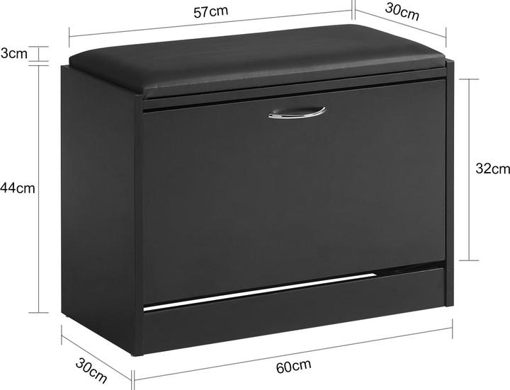 Immagine prodotto SoBuy Ribaltina per scarpe (60 x 30 x 47 cm)