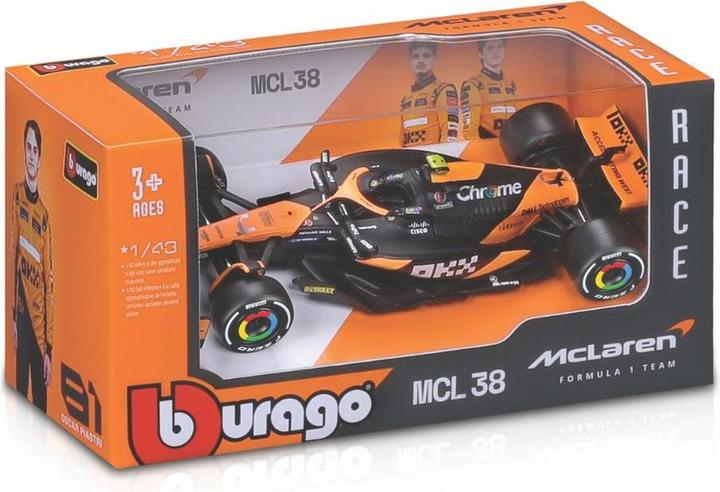 Actual product image Bburago McLaren F1 MCL38 1/43 Norris 2024