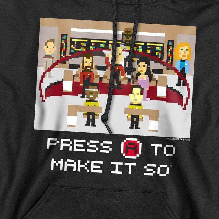 Immagine prodotto Make It So Felpa con Cappuccio Pixel Uomo (S)