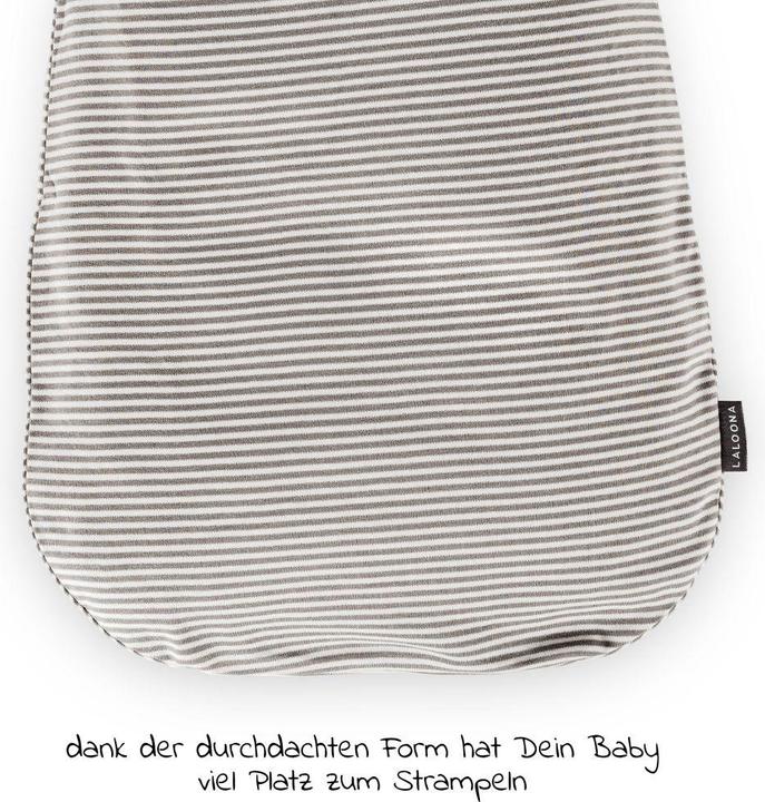 Produktbild La Loona LaLoona Strampelsäcke Strampelsack Baby - Weiss-Taupe (50 cm, 0.5 TOG)
