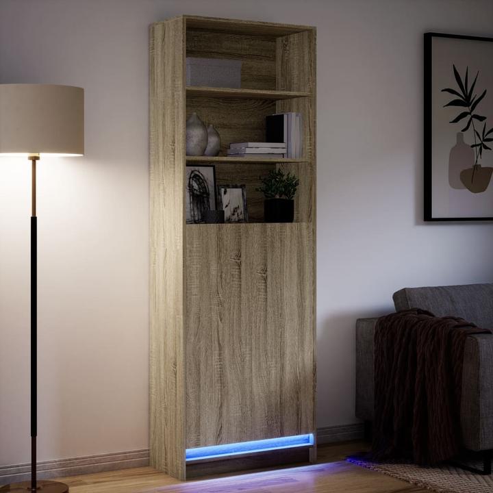 Image du produit VidaXL Highboard avec éclairage LED (69 x 32.5 x 200 cm)