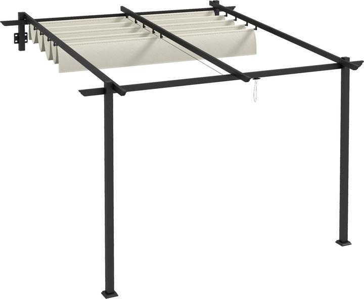 Image du produit Outsunny Pergola avec un toit en toile rétractable (297 cm, 297 cm)
