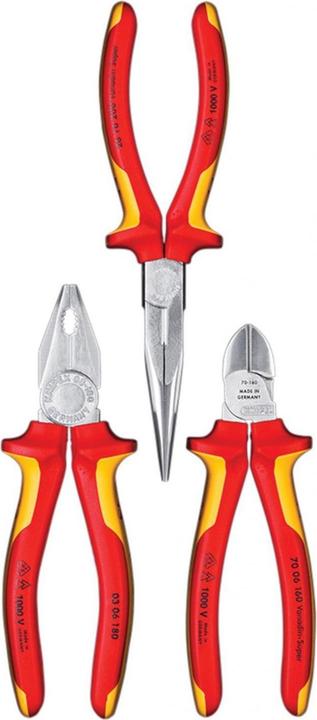 Produktbild Knipex 00 20 12 Elektro Vde Zangensatz 3 Teile