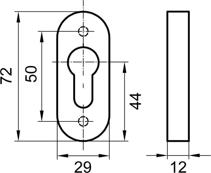Produktbild Glutz Schlüsselrosetten 5396 C (Türrosette)