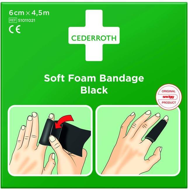 Produktbild Cederroth Soft Foam Bandage schwarz (1 x)